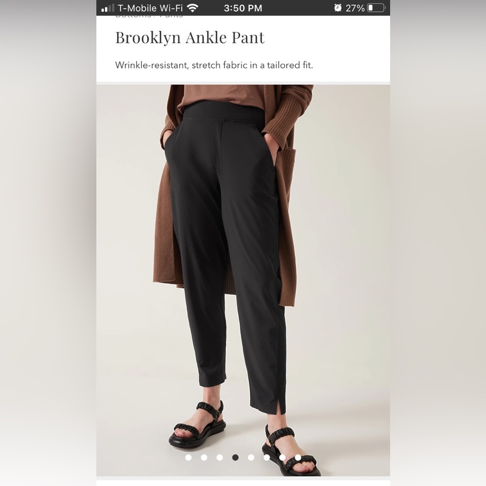 Athleta Brooklyn black pants size 12 DISCOUNT SHIP VGUC